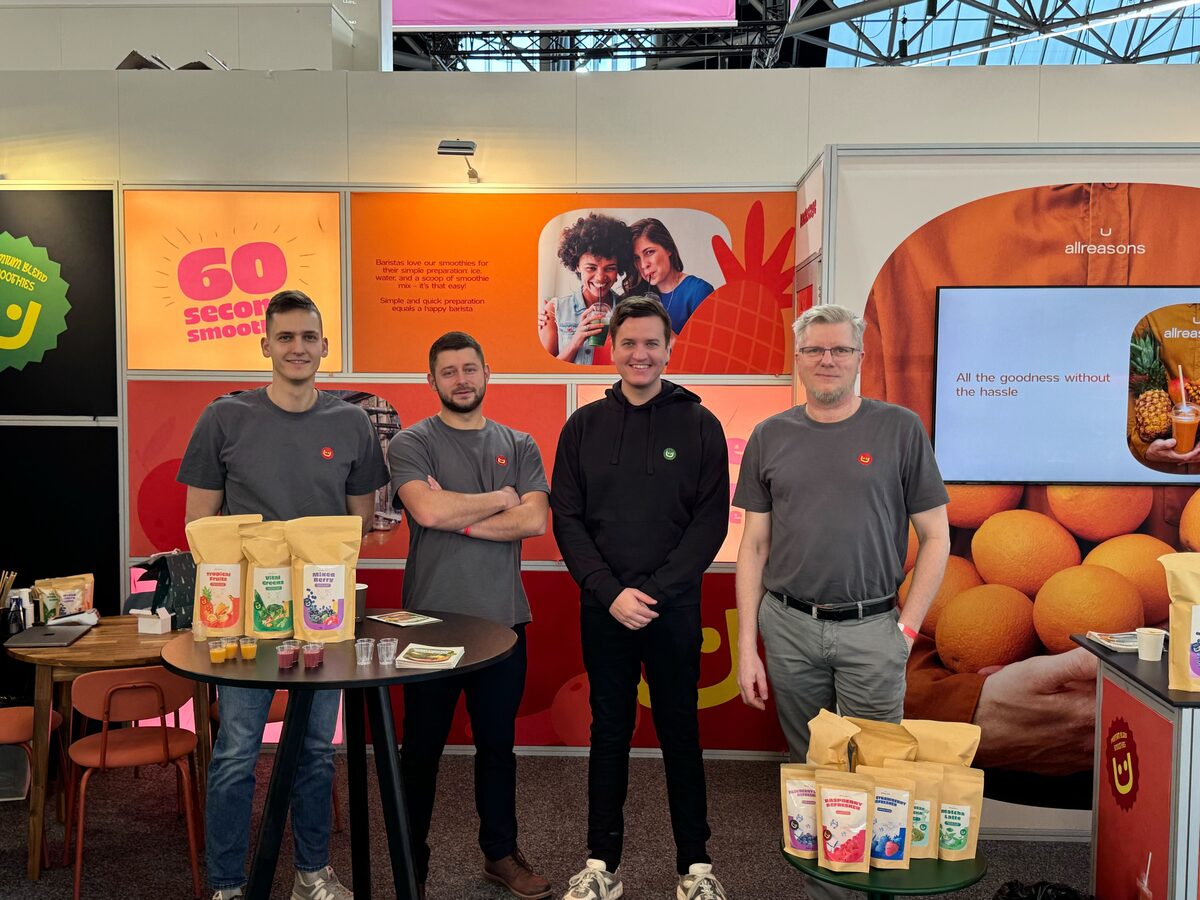 Allreasons team at exhibition booth