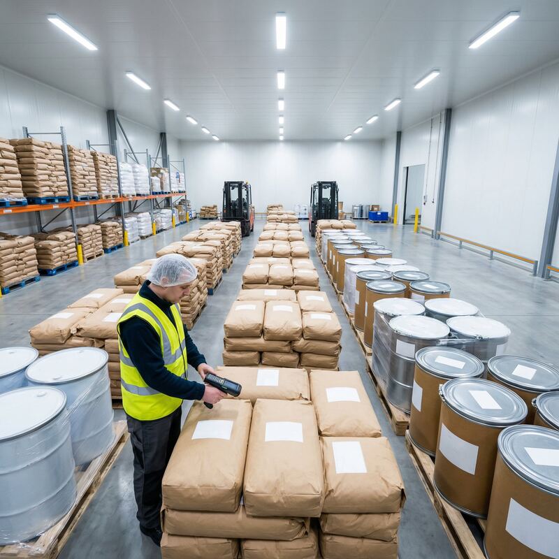Bulk raw ingredients warehouse