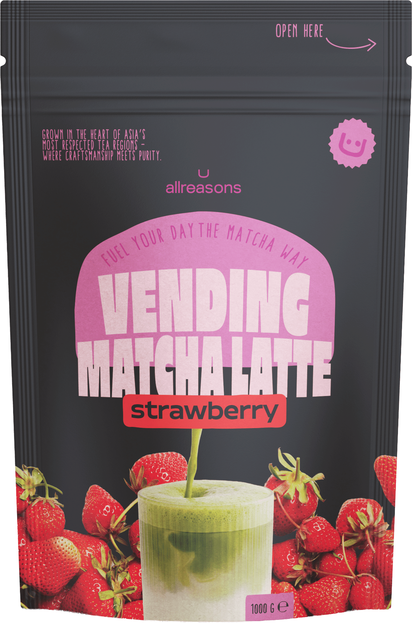 Vending Matcha Latte Strawberry packaging