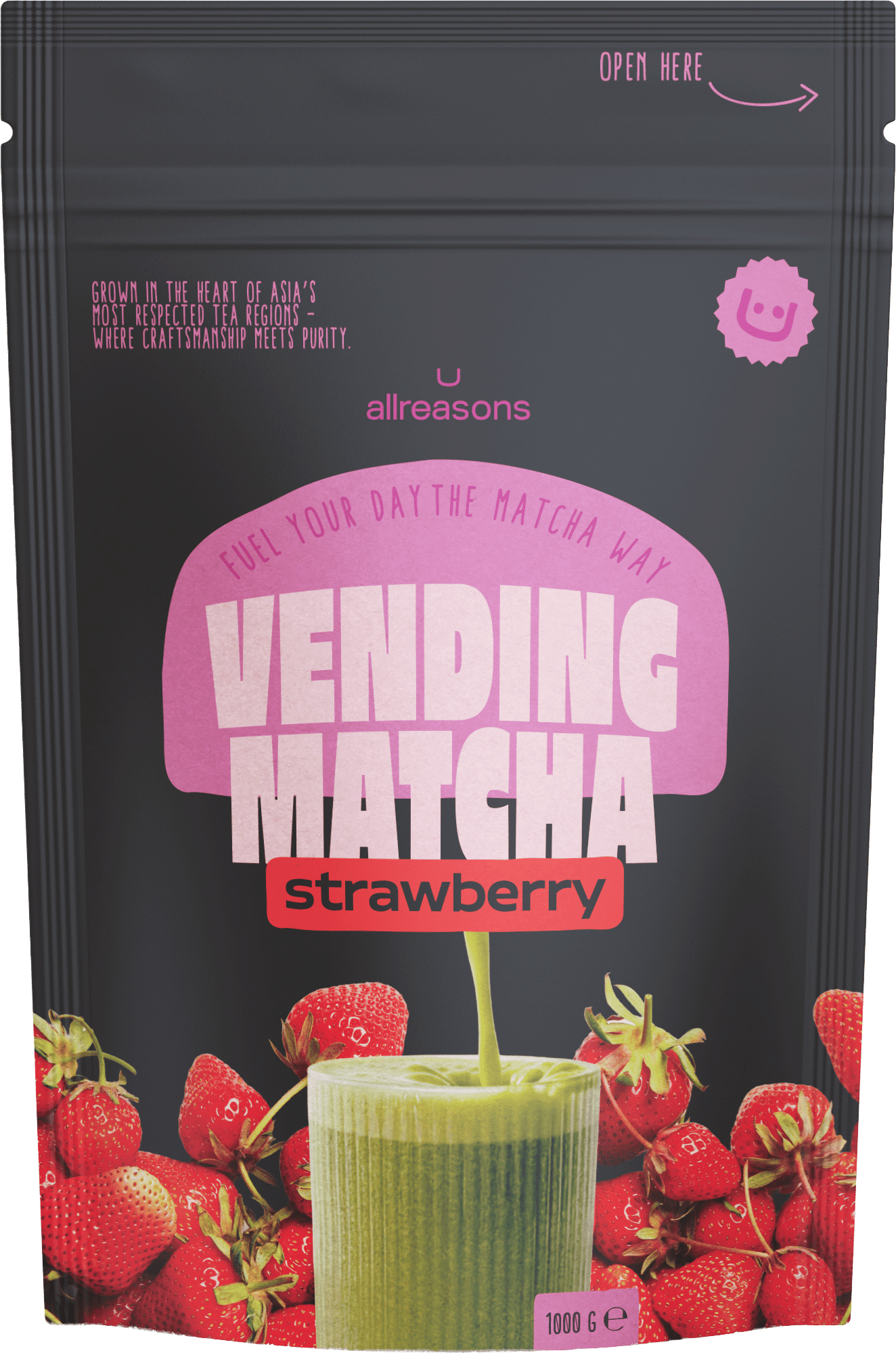 Vending Matcha Strawberry packaging