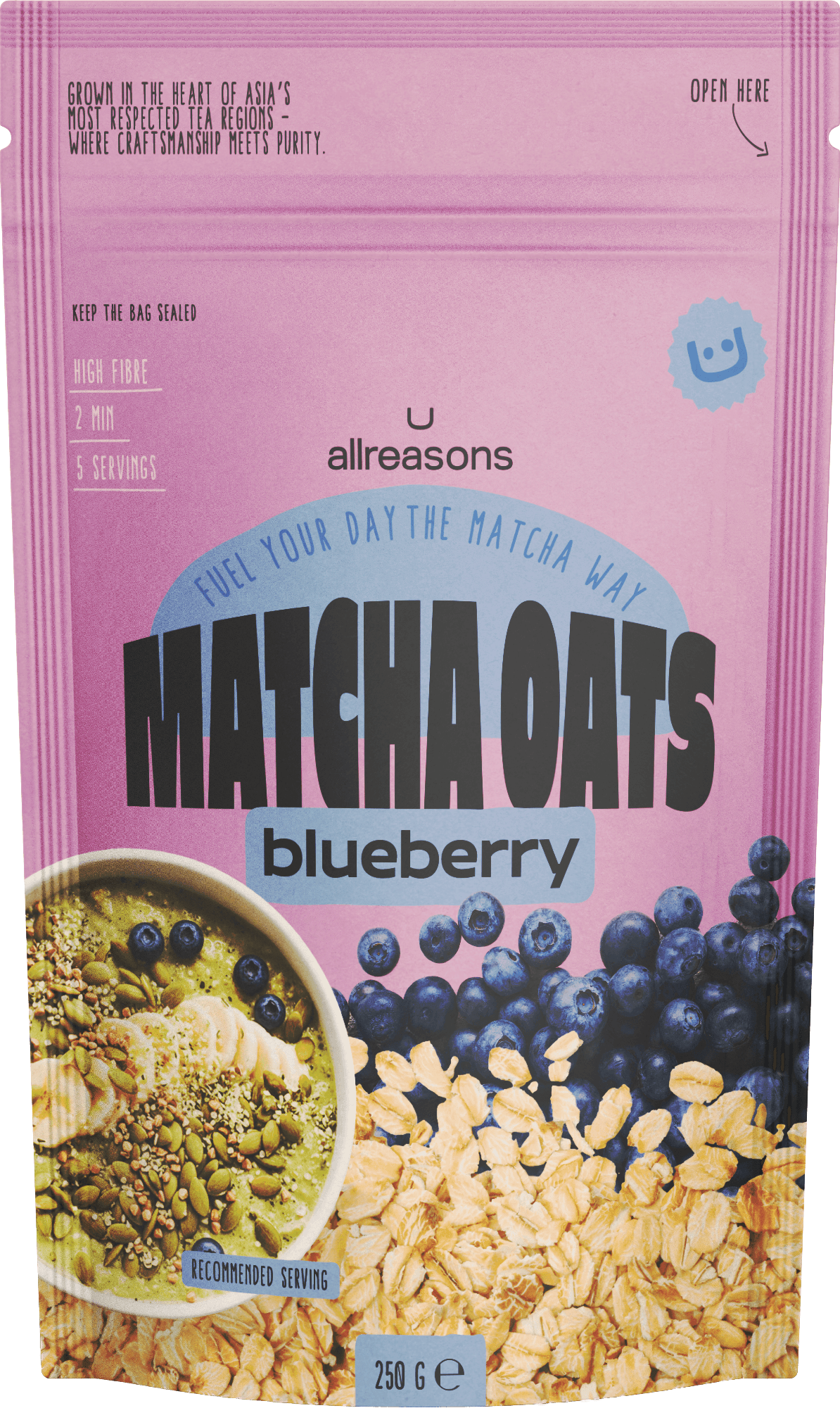 Blueberry Matcha Oats