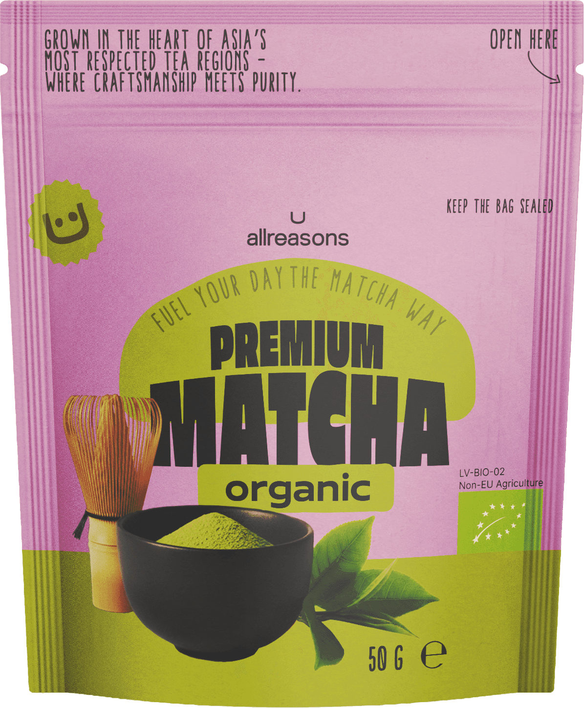 Organic Premium Matcha packaging