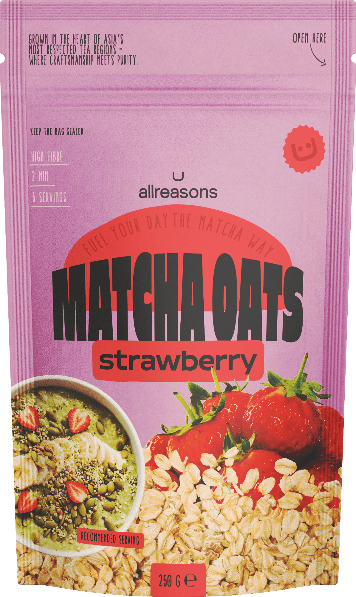 Strawberry Matcha Oats