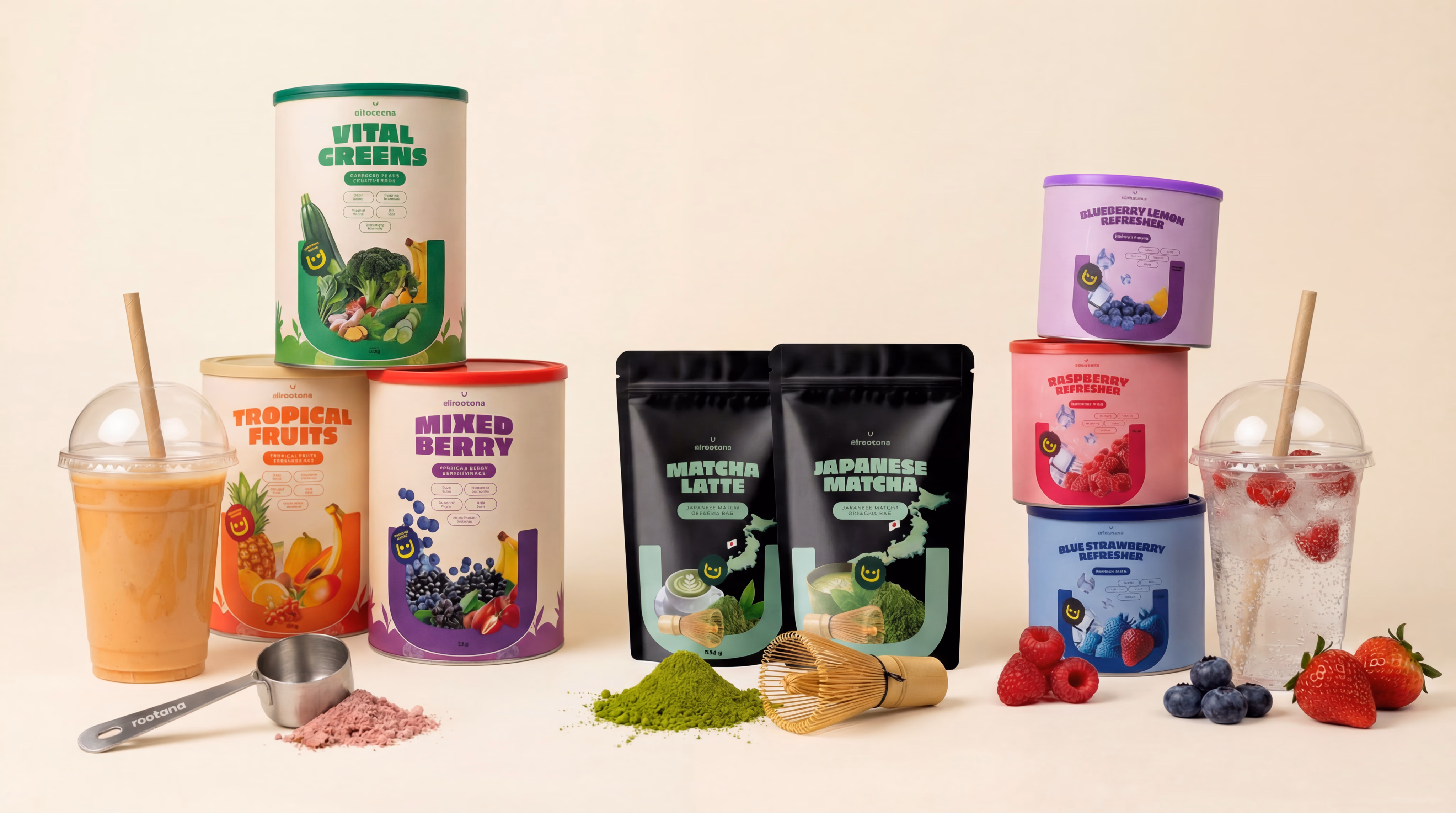 Freshly prepared smoothie drinks for cafés and restaurants